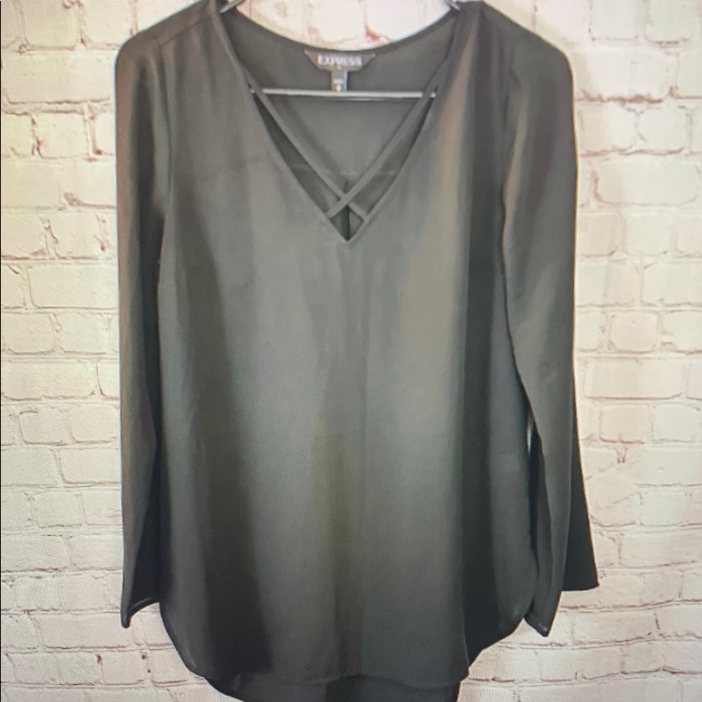 Express Women's Elegant Black Blouse